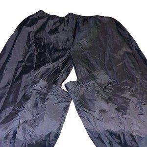 Men's Large Vintage JFF Nylon Warm up pants Black